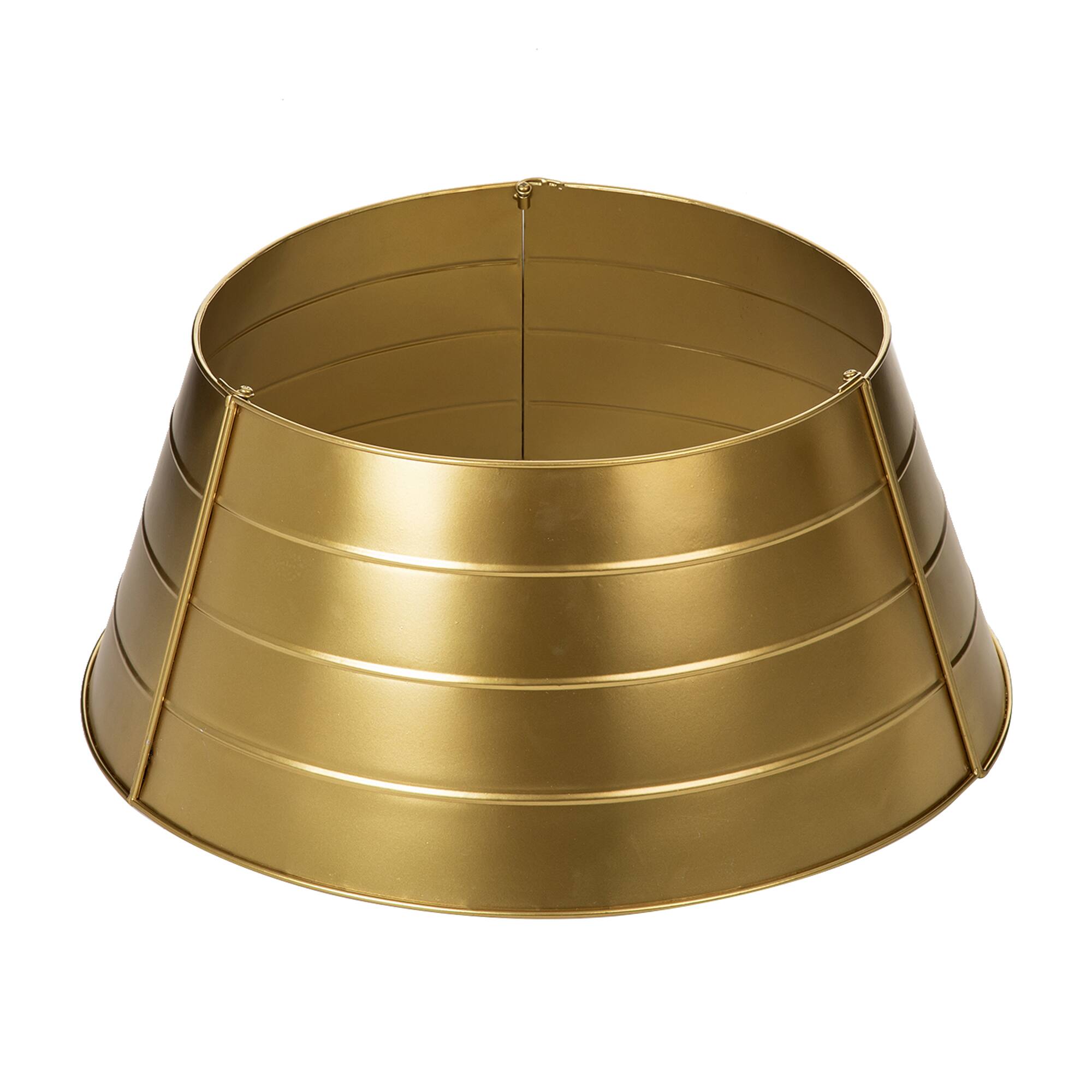 Glitzhome® 22" Christmas Painted Gold Metal Tree Collar